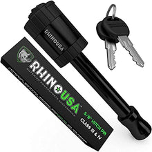 Load image into Gallery viewer, Rhino USA Trailer Hitch Lock - Patented 5/8&quot; Locking Receiver Pin for Class III IV Hitches - Weatherproof Anti-Theft Lockable Pin with Dust, Mud &amp; Gunk Protection - Used to Tow Truck, Boat, Bike
