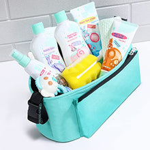 Load image into Gallery viewer, HAPPY BUM Baby Bath Gift Set Baby Set Newborn Gift Included Baby Wash, Bubble Bath, Diaper Rash Cream, Baby Lotion, Oil, Bottle Brush, Towel, Bib, Rattle Toy and Stroller Organizer, 10 Items

