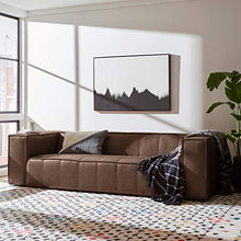 Load image into Gallery viewer, Amazon Brand – Rivet Thomas Genuine Leather Modern Sofa Couch, 101.2"W, Chestnut
