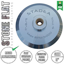 Load image into Gallery viewer, Stadea ABP103Q 5 Inch Hook and Loop Backing Pad With Rigid Aluminium Backing, 5/8" 11 Brass Arbor
