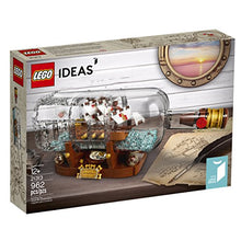 Load image into Gallery viewer, LEGO Ideas Ship in a Bottle 21313 Expert Building Kit, Snap Together Model Ship, Collectible Display Set and Toy for Adults (962 Pieces)
