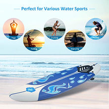 Load image into Gallery viewer, GYMAX Surfboard, 6&#39; Body Board with Removable Fins &amp; Protective Leash, Non-Slip Surfing Board for Surfing, Fishing Water Yoga
