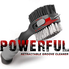 Load image into Gallery viewer, Champkey PRO Retractable Golf Club Brush - Oversized Brush Head，Soft Rubber Hand Grip &amp; Retractable Groove Cleaner Golf Brush (Grey)
