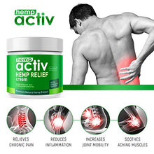 Load image into Gallery viewer, HEMPACTIV Hemp Pain Relief Cream | Hemp + MSM + Arnica + Menthol | Relieve Muscle, Joint &amp; Arthritis Pain | Effective Hemp Pain Cream | 2oz
