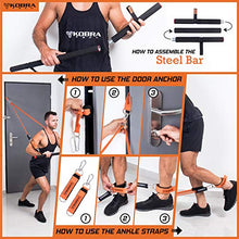 Load image into Gallery viewer, Kobra Tech The Ultimate Full-Workout Band Set Resistance Bands | Exercise Bands as Workout Equipment for Home Workouts |for Safe Workouts with Your Personal sterile Workout Equipment
