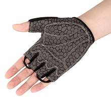 Load image into Gallery viewer, HTZPLOO Bike Gloves Cycling Gloves Mountain Bike Gloves for Men with Anti-slip Shock-absorbing Pad,Light Weight,Nice Fit,Half Finger Biking Gloves (Black,Medium)
