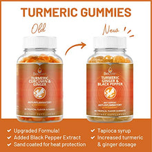 Load image into Gallery viewer, Turmeric Curcumin Gummies with Ginger &amp; Black Pepper Extract, Joint Support and Pain Relief. Anti-Inflammatory, Chews for Adults &amp; Kids, 60 Chewable Gummy Vitamins
