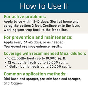 Wondercide - Flea and Tick Spray Concentrate for Yard and Garden with Natural Essential Oils – Kill, Control, Prevent, Fleas, Ticks, Mosquitoes and Insects - Safe for Pets, Plants, Kids - 16 oz