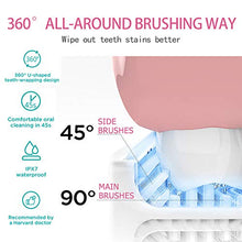 Load image into Gallery viewer, Kids Electric Toothbrushes U-Shape Sonic Electric Toothbrush with Silicone Interchangeable Brush Heads, Blue Toddler Toothbrush with 2 Modes
