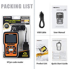 Load image into Gallery viewer, FOXWELL NT301 OBD2 Scanner Professional Mechanic OBDII Diagnostic Code Reader Tool for Check Engine Light
