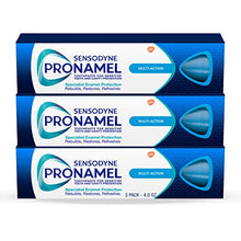 Load image into Gallery viewer, PRONAMEL Sensodyne MultiAction SLS Free Toothpaste for Sensitive Teeth to Reharden and Strengthen Enamel, Cleansing Mint, mint, 12 Ounce (Pack of 3)
