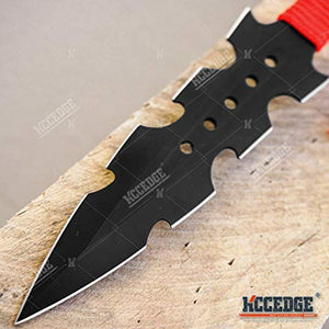 Tactical Knife Survival Knife Hunting Knife 7.5" Ripper Throwing Knives Set Fixed Blade Knife Razor Sharp Edge Camping Accessories Survival Kit Tactical Gear 74397 (Black)