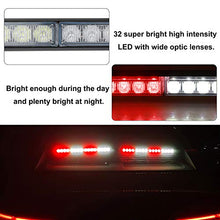 Load image into Gallery viewer, ASPL 2x16.8 inch Emergency Flashing LED Traffic Advisor Strobe Light Bar 32LED 26 Flash Patterns Interior Safety Warning Lights (Red/White)
