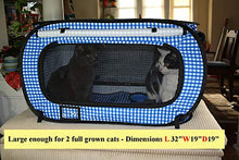 Load image into Gallery viewer, Pet Fit For Life Extra Large (32&quot;x19&quot;x19&quot;) Collapsible/Portable Cat Cage/Condo with Portable Litter Box and Bonus Cat Feather Toy and Collapsible Water/Food Bowl Large - 32&quot; x 19&quot; x 19&quot;
