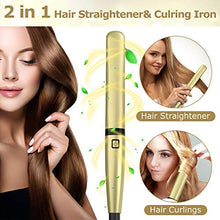 Load image into Gallery viewer, Hair Straightener Flat Iron for Hair - Ceramic Tourmaline Straightening Iron 1 inch with Digital LCD Display &amp; 8 Adjustable Temperature Suitable for All Hair Types
