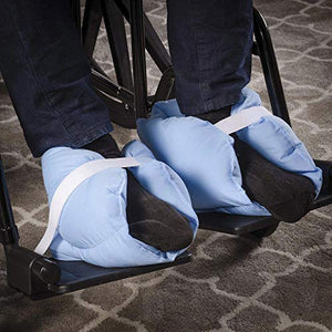 DMI Heel Cushion Protector Pillow to Relieve Pressure from Sores and Ulcers, Adjustable in Size, Blue