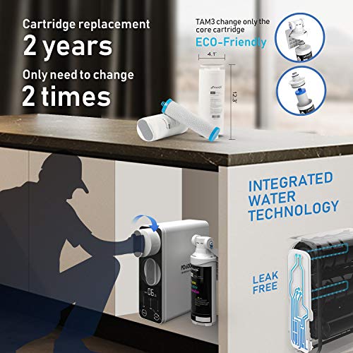 Load image into Gallery viewer, Frizzlife RO Reverse Osmosis Water Filtration System - 600 GPD High Flow, Tankless, Reduce TDS, Compact, Alkaline Mineral PH, 1.5:1 Drain Ratio, USA Tech Support, PD600-TAM3
