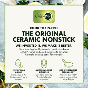 GreenPan Valencia Pro Hard Anodized Healthy Ceramic Nonstick 10" Frying Pan Skillet with Lid, PFAS-Free, Induction, Dishwasher Safe, Oven Safe, Gray