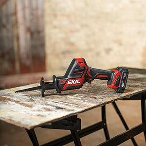 SKIL 2-Tool Combo Kit: PWRCore 12 Brushless 12V 1/2 Inch Cordless Drill Driver and Compact Brushless Reciprocating Saw, Includes 2.0Ah Lithium Battery and PWRJump Charger - CB742601