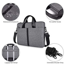 Load image into Gallery viewer, 15.6 Inch Laptop Sleeve Shoulder Bag Waterproof Briefcase Handbag for HP Envy X360/Pavilion 15.6, Acer Aspire/Chromebook 15, Dell Inspiron 15, Lenovo Yoga 730 15.6, ASUS MSI 15.6 Carrying Case, Gray
