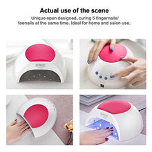 Load image into Gallery viewer, Gel UV Nail Lamp, SUNUV 48W UV LED Nail Dryer Light for Gel Nails Polish Manicure Professional Salon Curing Lamp with 4 Timer Setting Sensor(one Pink pad)
