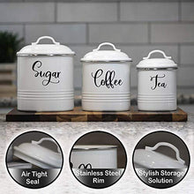 Load image into Gallery viewer, Home Acre Designs Farmhouse Kitchen Decor Metal and Stainless Steel Bundle-Bread Box-Galvanized Utensil Holder-Canister Set for Kitchen Counter-Butter Dish-Napkin Holder-Farmhouse Decor-House Decor
