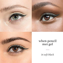 Load image into Gallery viewer, Day to Night: Julep Eyeshadow 101 Crème to Powder Waterproof Eyeshadow Trio Putty Matte, Sand Shimmer, Orchid Shimmer, When Pencil Met Gel All-Day Waterproof Eyeliner Soft Black
