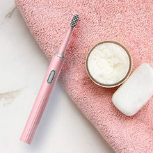 Load image into Gallery viewer, Travel Electric Toothbrush - Leyoung Portable Waterpoof Sonic Powerful Vibration with AAA Battery Powered Electronic Toothbrush, for Daily Oral Care Trip Valentine's Day Gift for Her Galentine's Gift

