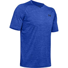 Load image into Gallery viewer, Under Armour Men's Tech 2.0 V-Neck Short-Sleeve T-Shirt , Emotion Blue (401)/Black , Large
