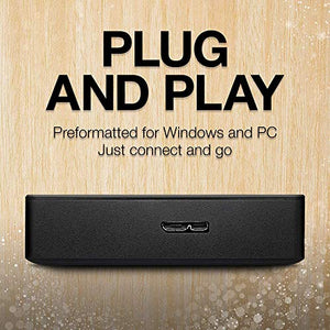 Seagate Portable 5TB External Hard Drive HDD – USB 3.0 for PC, Mac, PS4, & Xbox - 1-Year Rescue Service (STGX5000400), Black
