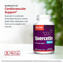 Load image into Gallery viewer, Jarrow Formulas Quercetin 500 mg, Supports Antioxidant Status, Cardiovascular &amp; Immune Health, No Flavor, 200 Count
