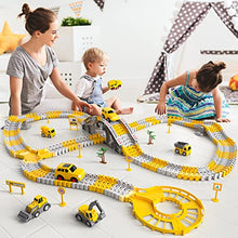 Load image into Gallery viewer, iHaHa 236 PCS Construction Toys Race Tracks for Boys Kids Toys, 6 PCS Construction Car and Flexible Track Playset Create A Engineering Road for 3 4 5 6 Year Old Boys Girls Toys
