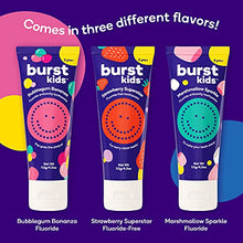 Load image into Gallery viewer, BURSTkids Strawberry Superstar Fluoride-Free Children’s Toothpaste, Nano-Hydroxyapatite, Safe, Effective, Gentle, Tasty Strawberry Toothpaste for Kids Ages 2+, Vegan, SLS &amp; Gluten Free (4.0oz), 2 pack
