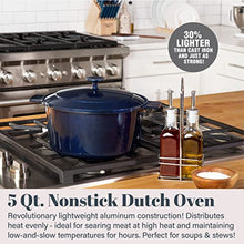 Load image into Gallery viewer, Granitestone Dutch Oven, 5 Quart Ultra Nonstick Enameled Lightweight Aluminum Dutch Oven Pot with Lid, Round 5 Qt. Stock Pot, Dishwasher &amp; Oven Safe, Induction Capable, 100% PFOA Free, Cobalt Blue
