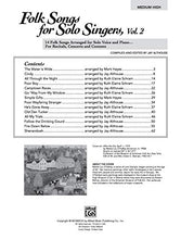 Load image into Gallery viewer, Folk Songs for Solo Singers, Vol 2: 14 Folk Songs Arranged for Solo Voice and Piano for Recitals, Concerts, and Contests (Medium High Voice), Book &amp; CD
