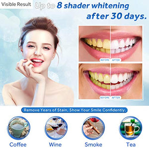 EZGO 10 Pack Teeth Whitening Gel Refills 22% Bleaching Gel, No Sensitive Teeth Whitener, Great for Sensitive Tooth Whitening, Works with Teeth Whitening LED Light and Tray (10X 3ML)