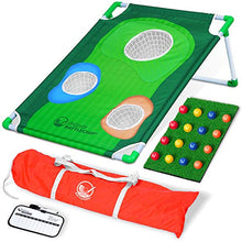 Load image into Gallery viewer, GoSports BattleChip Backyard Golf Cornhole Game, Includes Chipping Target, 16 Foam Balls, Hitting Mat and Carrying Case
