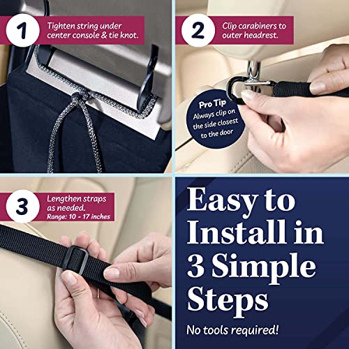 Load image into Gallery viewer, Car Cache Purse Holder for Car - Net Pocket Organizer for Handbag Storage Between Seats - Dog Car Barrier - Car Accessories for Women - Black