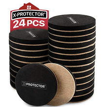 Load image into Gallery viewer, Felt Furniture Sliders Hardwood Floors X-PROTECTOR 24 PCS - Furniture Slider – Heavy Duty Felt Sliders Hard Surfaces - Move Your Furniture Easy &amp; Safely!
