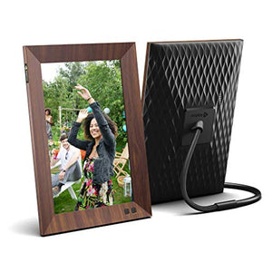 Nixplay Smart Digital Picture Frame Bundle - 10 inch Black and Wood Effect