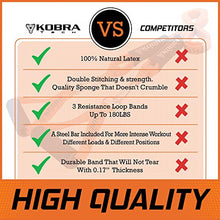 Load image into Gallery viewer, Kobra Tech The Ultimate Full-Workout Band Set Resistance Bands | Exercise Bands as Workout Equipment for Home Workouts |for Safe Workouts with Your Personal sterile Workout Equipment
