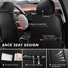 Load image into Gallery viewer, KIVAGURU Front Car Seat Covers 2 Pcs, Leather Car Seat Protectors, Universal Breathable Auto Interior Fit for Most Sedans SUV Pick-up Truck, with Backrest（Square Black）
