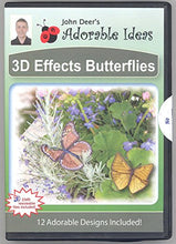 Load image into Gallery viewer, John Deer's Adorable Ideas - 3D Effects Butterflies - Machine Embroidery - 12 Adorable Designs Included. For 4x4 through 5x7 hoop sizes. CD-Rom Software
