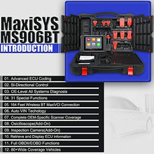 Load image into Gallery viewer, Autel Scanner MaxiSys MS906BT, 2021 Newest Automotive Scan Tool, US Version of MaxiCOM MK906BT, Upgraded of MS906 DS808 MP808, ECU Coding, Bi-Directional Control, 31+ Services, All Systems Diagnostics

