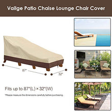 Load image into Gallery viewer, Vailge Waterproof Patio Chaise Lounge Cover, 600D Heavy Duty Outdoor Lounge Chair Covers,UV Resistant Patio Furniture Covers, Large, Beige &amp; Brown
