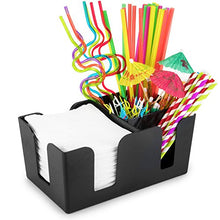 Load image into Gallery viewer, Bar Napkin &amp; Utensil Caddy - 6 Compartment Organizer for Holding Restaurant Beverage Supplies, Cocktail Napkins &amp; Accessories by Cocktailor
