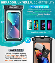 Load image into Gallery viewer, Universal Waterproof Case,Hiearcool Waterproof Phone Pouch Compatible for iPhone 13 12 11 Pro Max XS Max Samsung Galaxy s10 Google Up to 7.0&quot;, IPX8 Cellphone Dry Bag for Vacation-2 Pack
