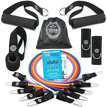 Load image into Gallery viewer, TRIBE PREMIUM Resistance Bands Set for Exercise, Workout Bands for Men with Fitness Tension Bands, Handles, Door Anchor, Ankle Straps, Carry Bag &amp; Advanced eBook - Strength Training, Home Gym &amp; More!!
