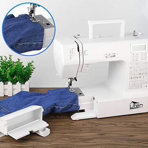Sewing Machines, Portable Embroidery Machine with 200 Built-in Stitches and 8 Buttonhole Patterns, Portable Sewing Machine for Sewing, Hem, Reverse Sewing Equipped with Lighting (AA-Sewing Machine)