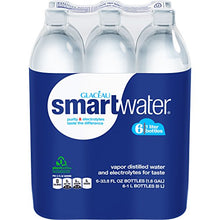 Load image into Gallery viewer, Smartwater Packaged Drinking Water, 33.8 Fl Oz (pack of 6)
